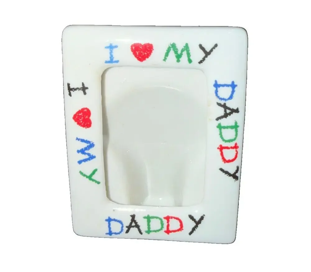 I Love My Daddy Picture Frame 3.5x5 Vintage Father’s Day Gift Heart Writing Dad